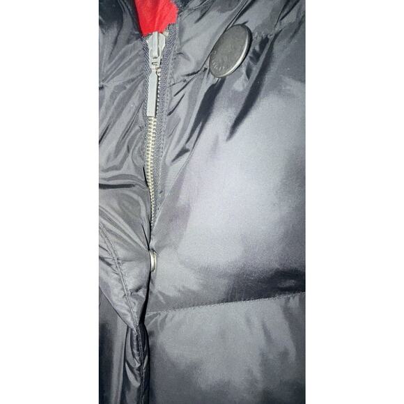 TOMMY HILFIGER Women’s Black Puffer Coat Parka Jacket Fur Trim Down Blend S/P - Picture 4 of 14